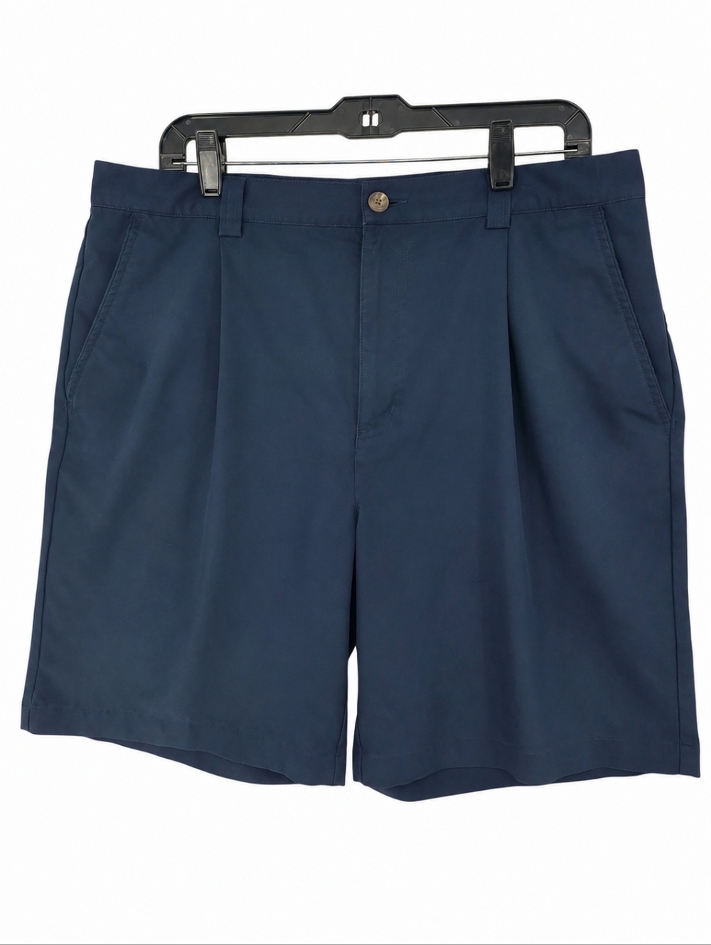 Adidas Navy Pleated Golf Shorts Men’s Size 36 Classic Casual Tailored